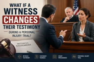 Witness changing testimony during a personal injury trial